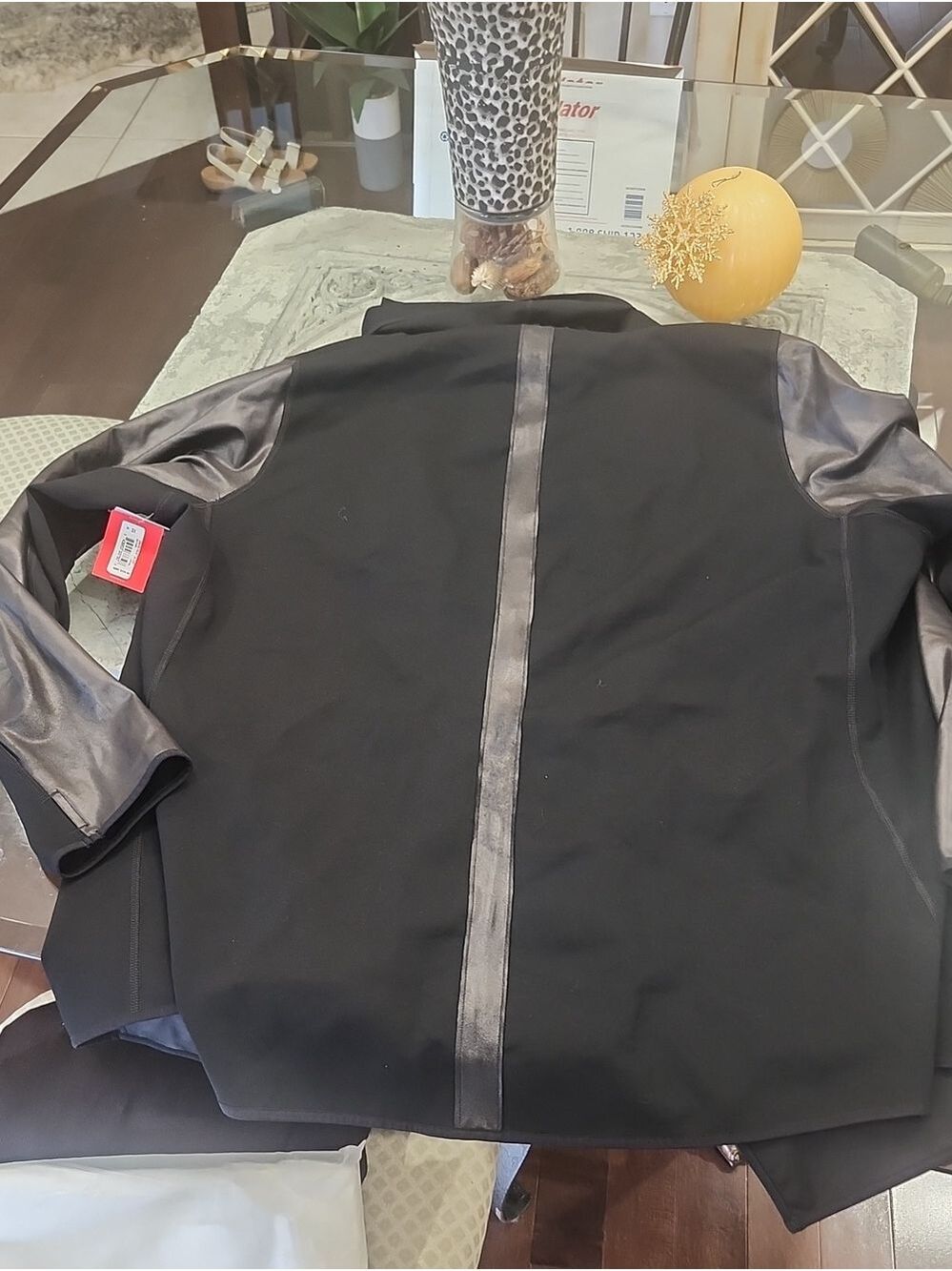 Spanx Womens Jacket Drape Front Ponte Fabric Very Black Size 3XL NWT - Picture 10 of 12
